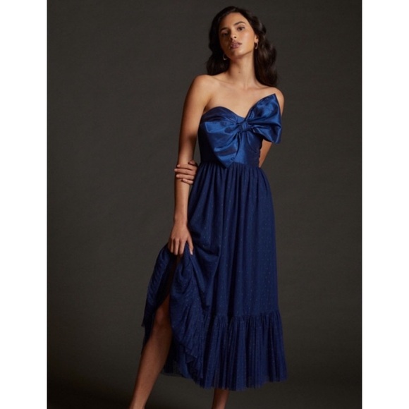 HUTCH Colourblocked Bow-Tie Midi Dress - Picture 3 of 10